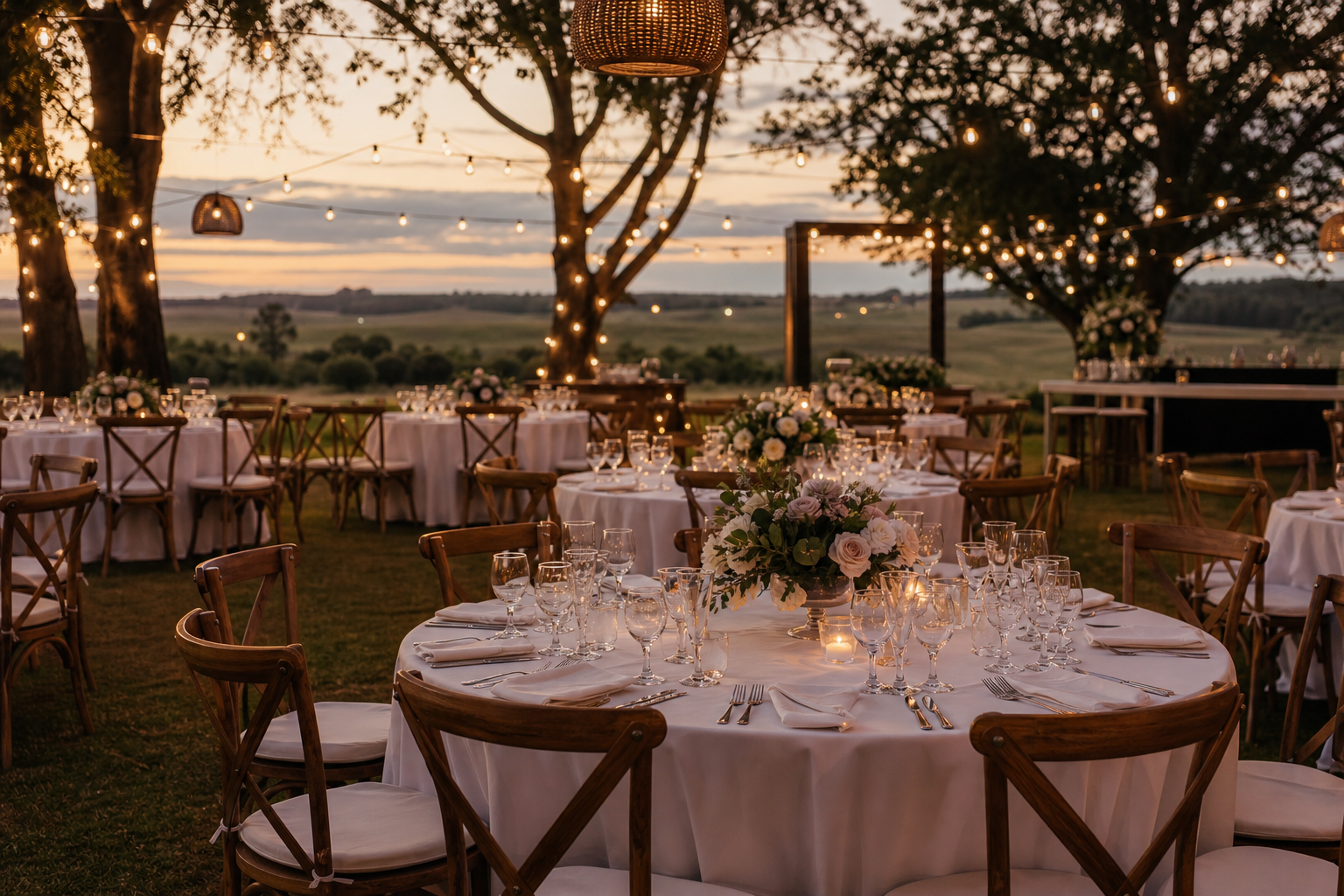Salón de boda al aire libre